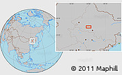 Gray Location Map of the area around 46° 26' 14" N, 125° 52' 30" E