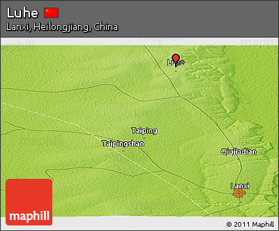 Physical Panoramic Map of Luhe