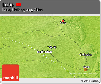 Physical Panoramic Map of Luhe
