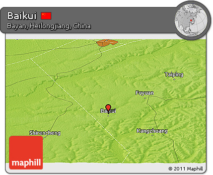 Physical Panoramic Map of Baikui