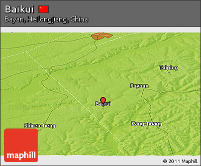 Physical Panoramic Map of Baikui