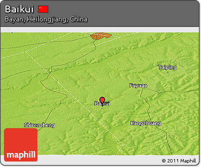 Physical Panoramic Map of Baikui