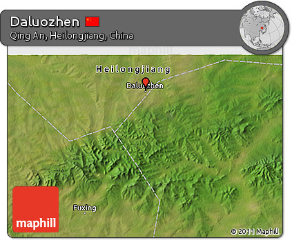 Satellite 3D Map of Daluozhen