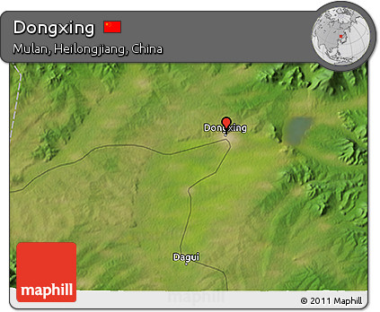 Satellite 3D Map of Dongxing