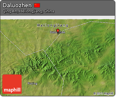Satellite 3D Map of Daluozhen