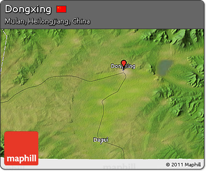 Satellite 3D Map of Dongxing
