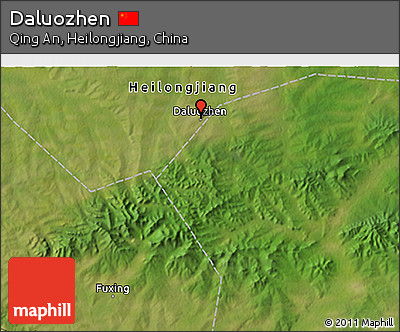 Satellite 3D Map of Daluozhen