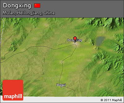Satellite 3D Map of Dongxing
