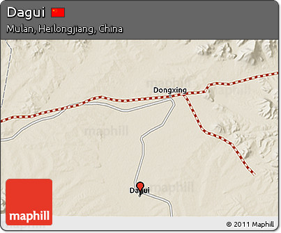 Shaded Relief 3D Map of Dagui