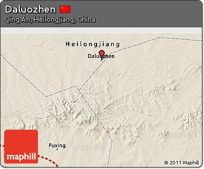 Shaded Relief 3D Map of Daluozhen