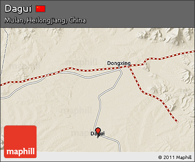 Shaded Relief 3D Map of Dagui