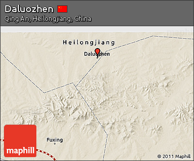 Shaded Relief 3D Map of Daluozhen