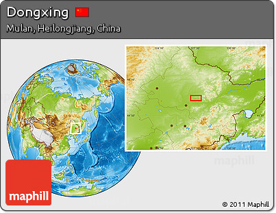 Physical Location Map of Dongxing