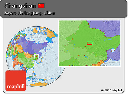 Political Location Map of Changshan