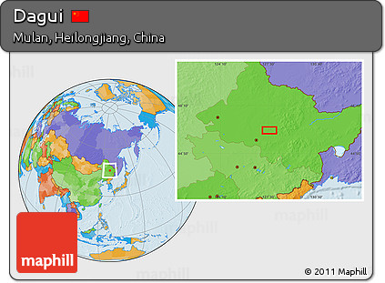 Political Location Map of Dagui