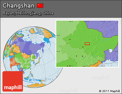Political Location Map of Changshan