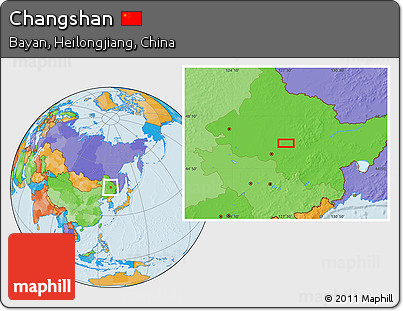 Political Location Map of Changshan