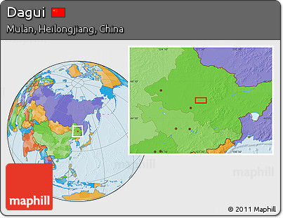 Political Location Map of Dagui