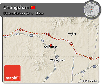 Shaded Relief Map of Changshan