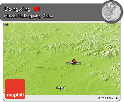 Physical Panoramic Map of Dongxing