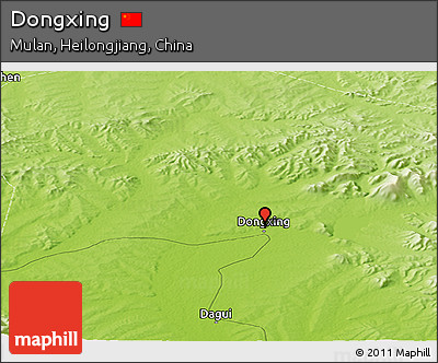 Physical Panoramic Map of Dongxing