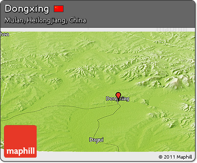 Physical Panoramic Map of Dongxing
