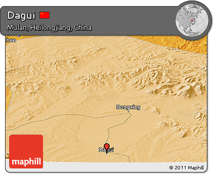 Political Panoramic Map of Dagui