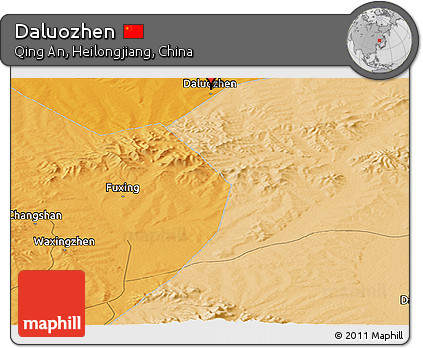 Political Panoramic Map of Daluozhen