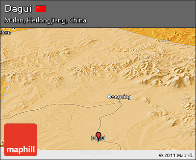 Political Panoramic Map of Dagui
