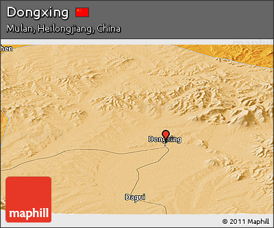 Political Panoramic Map of Dongxing