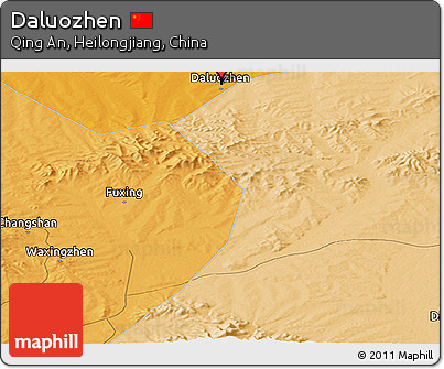 Political Panoramic Map of Daluozhen