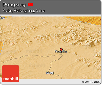 Political Panoramic Map of Dongxing