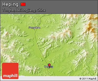 Physical 3D Map of Heping