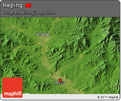 Satellite 3D Map of Heping