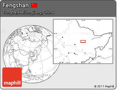 Blank Location Map of Fengshan