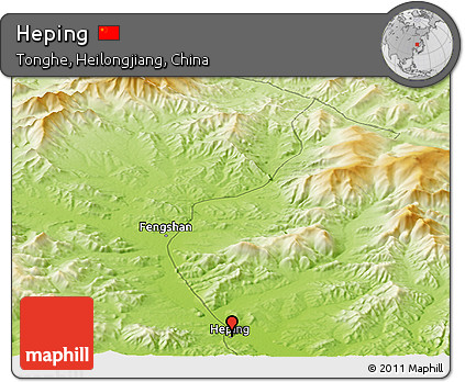 Physical Panoramic Map of Heping