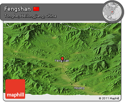 Satellite Panoramic Map of Fengshan