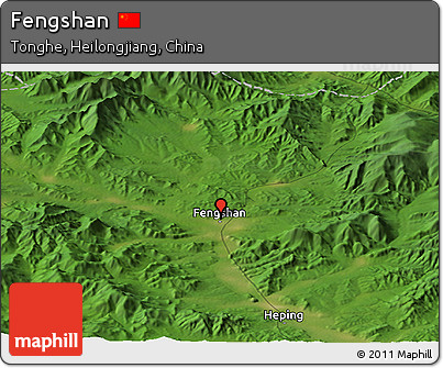 Satellite Panoramic Map of Fengshan