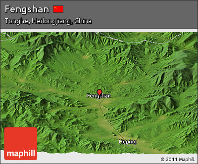 Satellite Panoramic Map of Fengshan