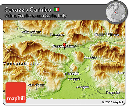 Physical 3D Map of Cavazzo Carnico