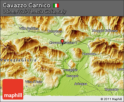 Physical 3D Map of Cavazzo Carnico