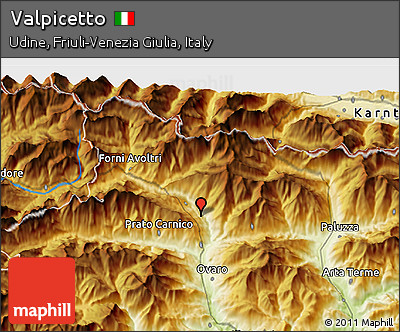 Physical 3D Map of Valpicetto