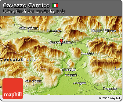 Physical 3D Map of Cavazzo Carnico