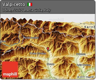 Physical 3D Map of Valpicetto