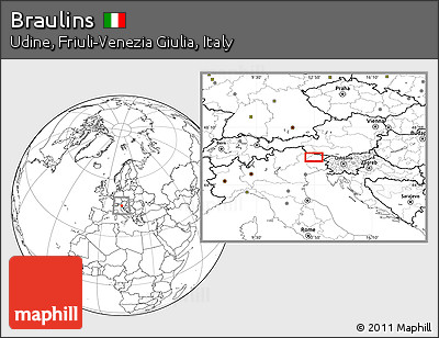 Blank Location Map of Braulins