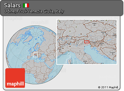 Gray Location Map of Salars, hill shading