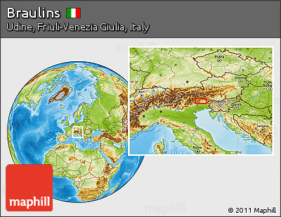 Physical Location Map of Braulins