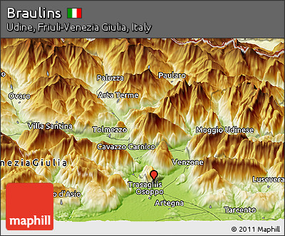 Physical Panoramic Map of Braulins