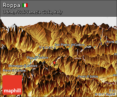 Physical Panoramic Map of Roppa