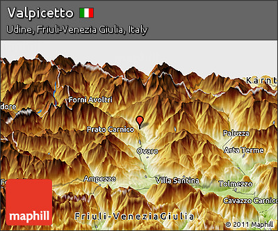Physical Panoramic Map of Valpicetto
